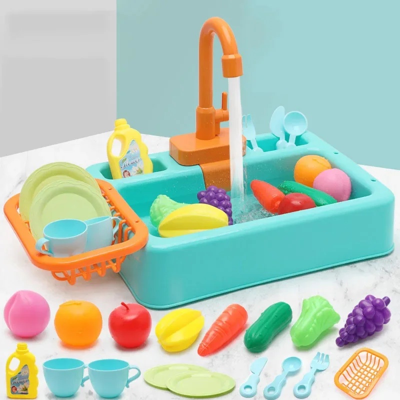 Kids Outdoor Kitchen Accessories - مجموعة ألعاب مطبخ بلاستيكية للأطفال، لعبة
