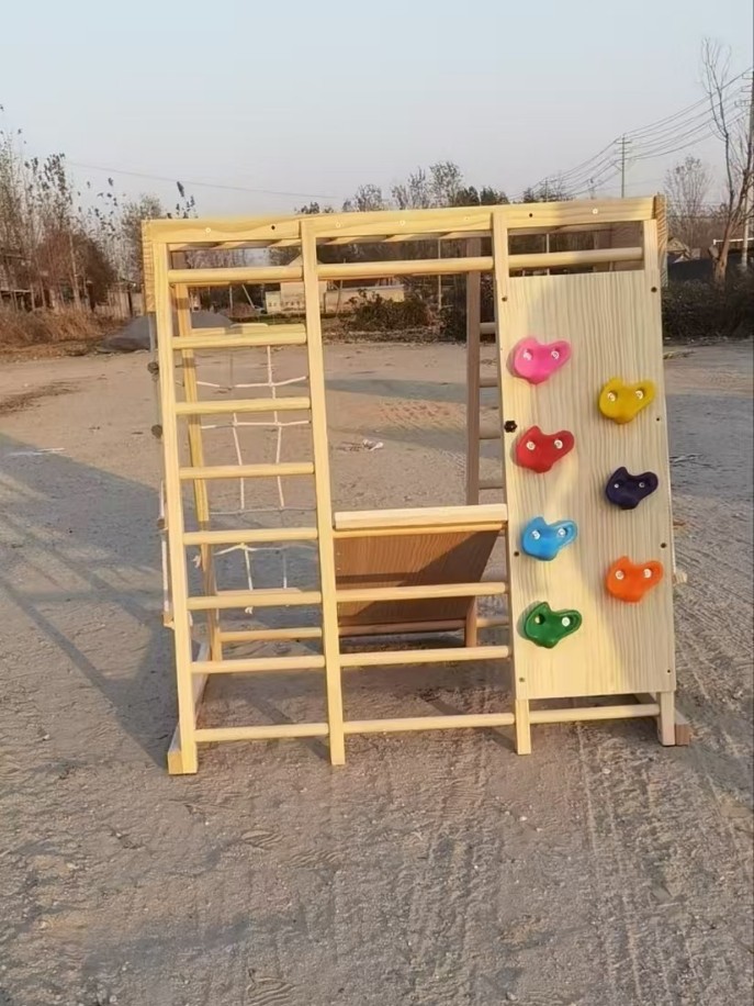 مجموعة ألعاب تسلق خشبية للأطفا - مراجعة Kids Outdoor Climbing Frame وسعره