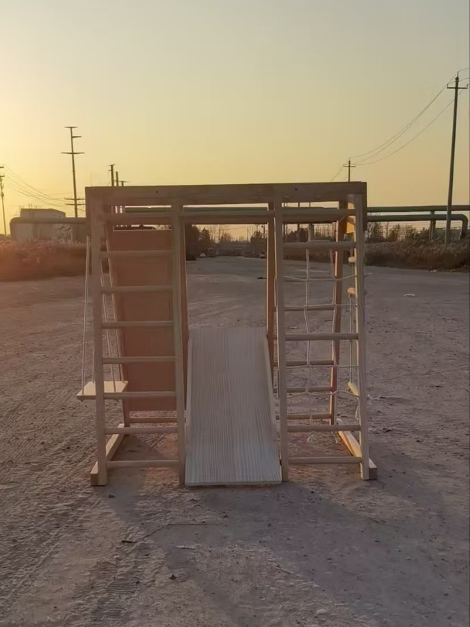 مجموعة ألعاب تسلق خشبية للأطفا - مراجعة Kids Outdoor Climbing Frame وسعره